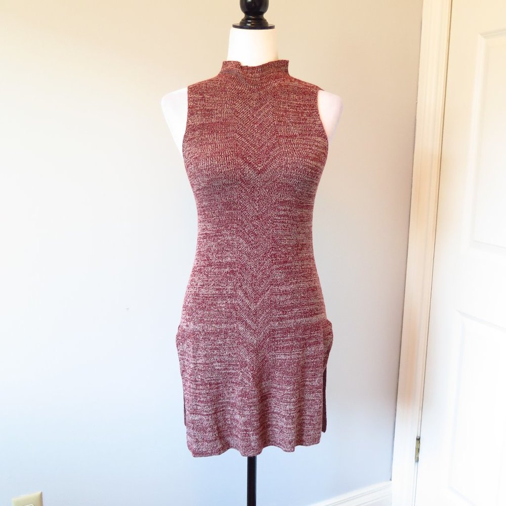 Dynamite Red knitted Sleeveless Sweater TunicDress